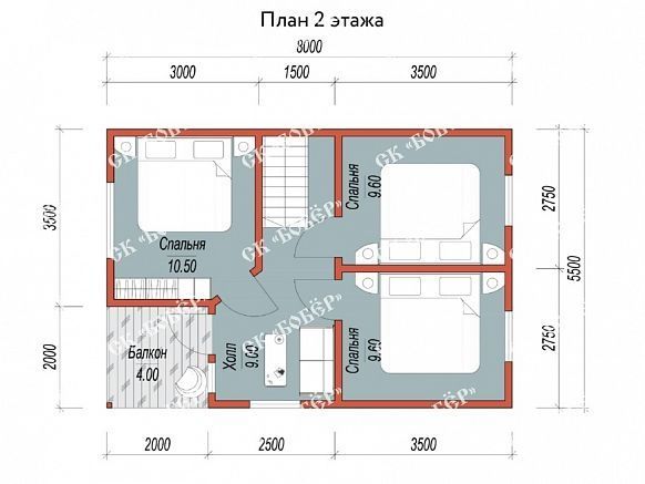 Сруб из бруса 7х8. фото