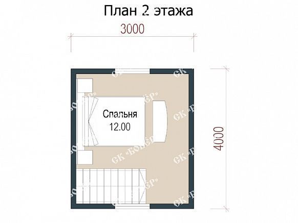 Маленький дом из бруса 4х5. фото